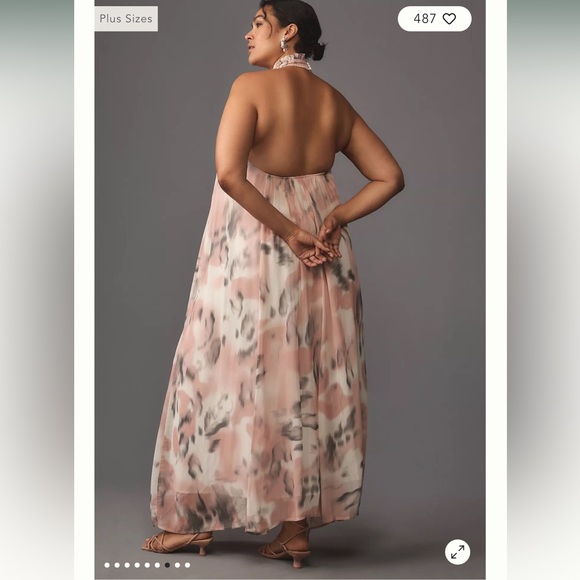 Maeve for Anthropologie Beautiful Halter Dress Plus size 2X New With Tags!!! - Picture 7 of 11